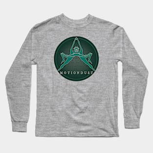 Global Motiondust World, with orthogonal pattern  - Emerald green Long Sleeve T-Shirt